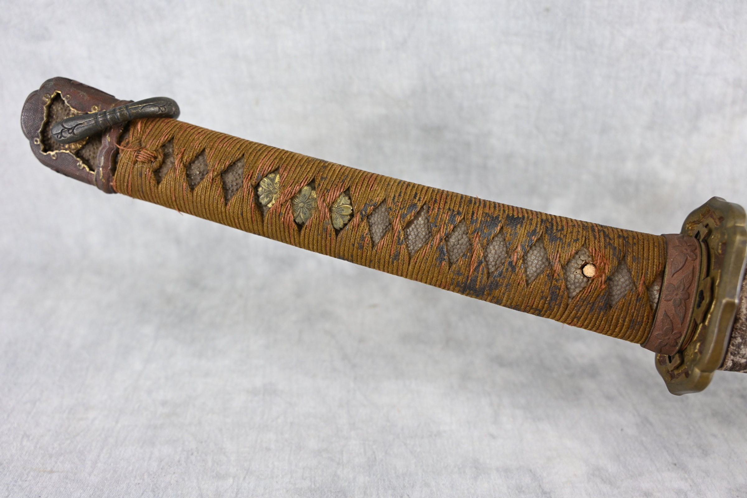WWII Japanese Army Officer Sword Machine Made Signed Tang With Scabbard-img-3