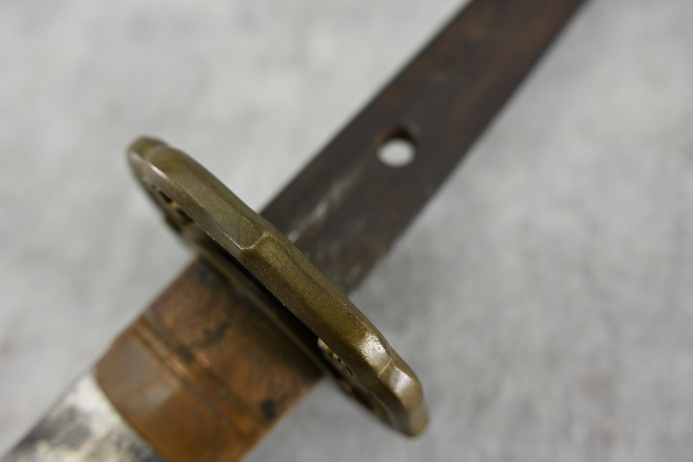 WWII Japanese Army Officer Sword Machine Made Signed Tang With Scabbard-img-10